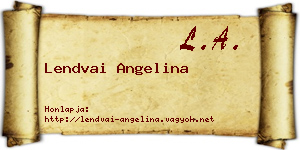Lendvai Angelina névjegykártya
